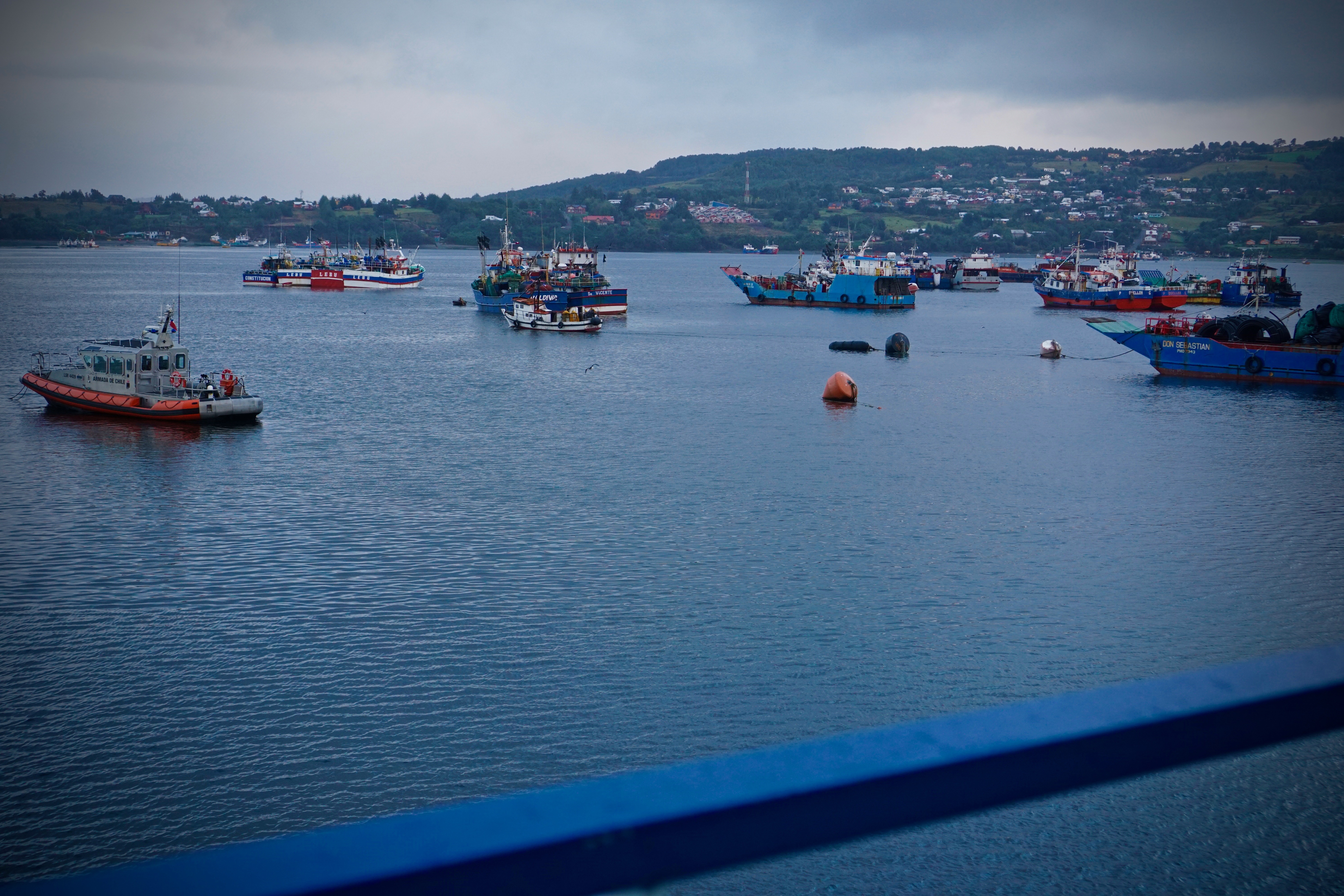 Der Hafen von Quellón auf Chiloé