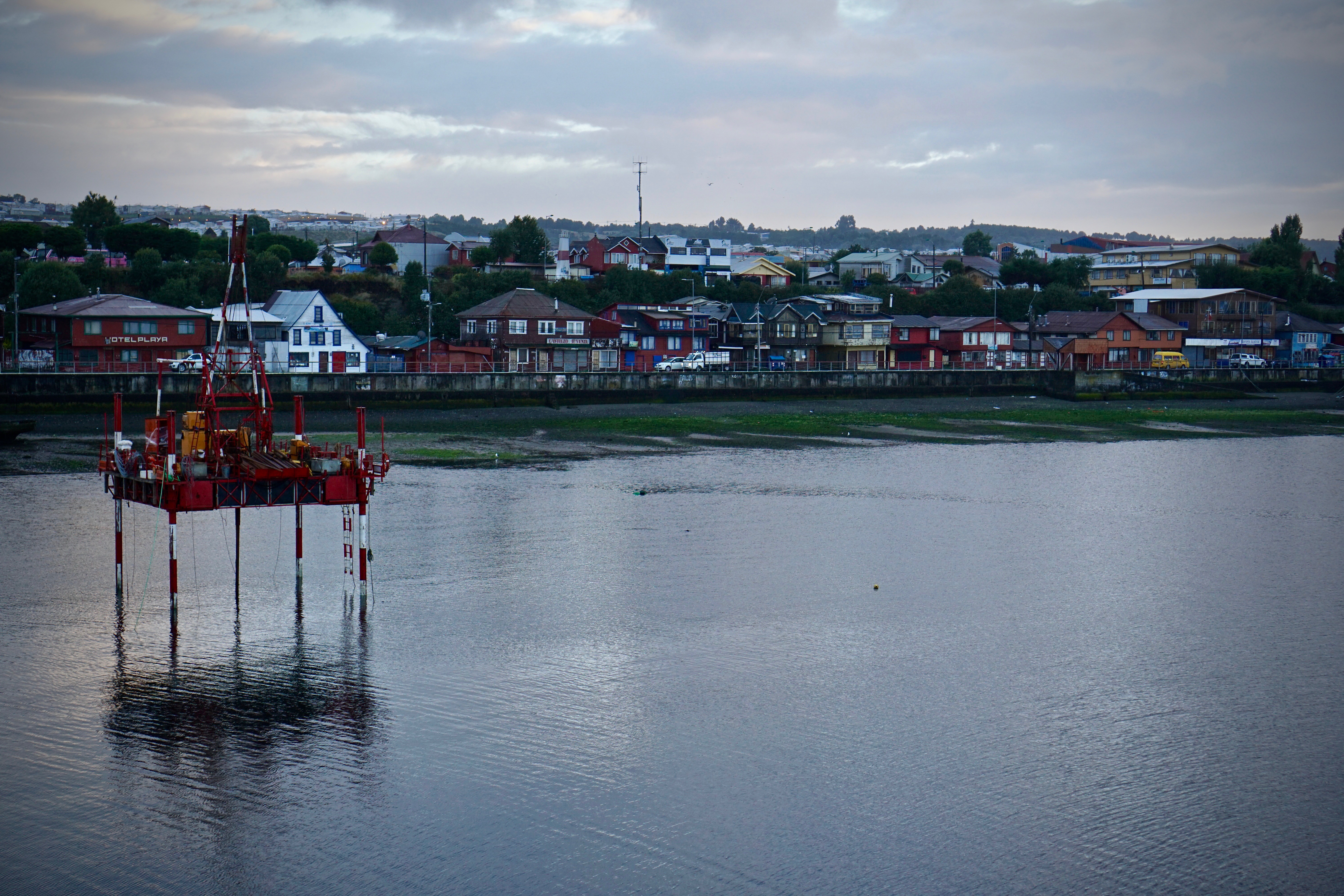 Ein letzter Blick auf Quellón und die Insel Chiloé